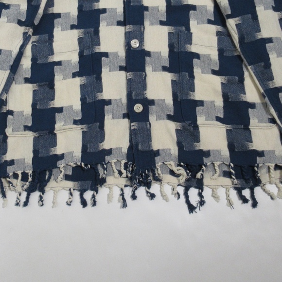 Kith Men's Jumbo Houndstooth Overshirt Cyanotype KHM032076 Size XXL - Picture 3 of 12